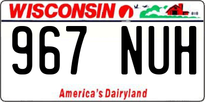 WI license plate 967NUH