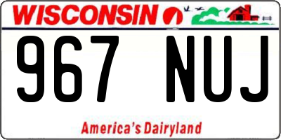WI license plate 967NUJ