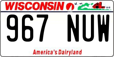 WI license plate 967NUW