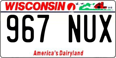 WI license plate 967NUX