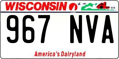 WI license plate 967NVA