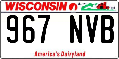 WI license plate 967NVB