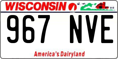WI license plate 967NVE