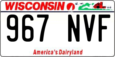 WI license plate 967NVF