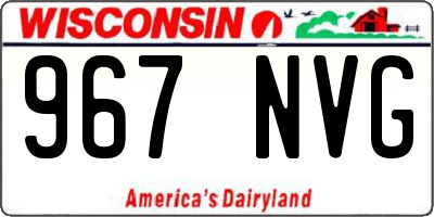 WI license plate 967NVG