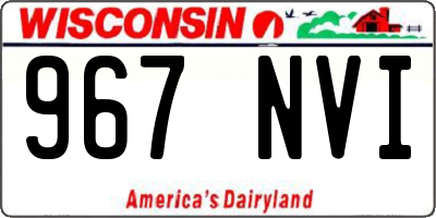WI license plate 967NVI
