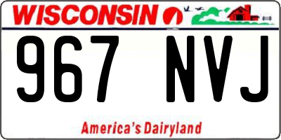 WI license plate 967NVJ