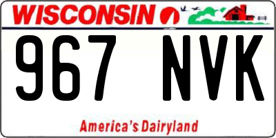WI license plate 967NVK