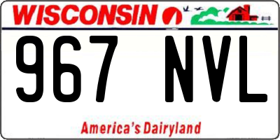 WI license plate 967NVL