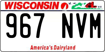 WI license plate 967NVM