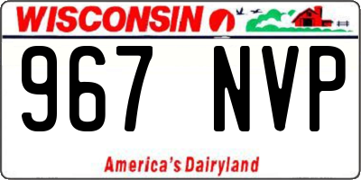 WI license plate 967NVP