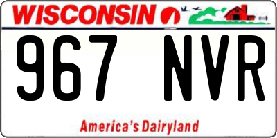 WI license plate 967NVR