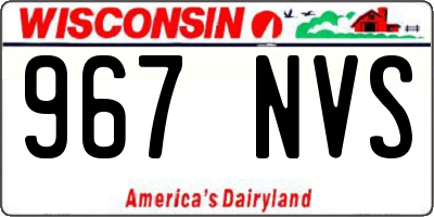 WI license plate 967NVS
