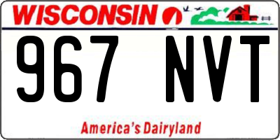 WI license plate 967NVT