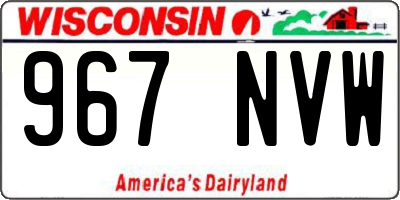WI license plate 967NVW