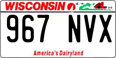WI license plate 967NVX