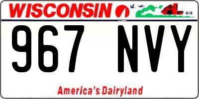 WI license plate 967NVY