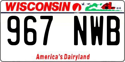 WI license plate 967NWB
