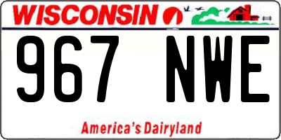WI license plate 967NWE
