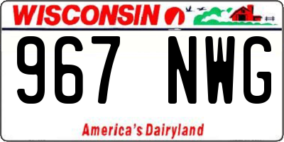 WI license plate 967NWG