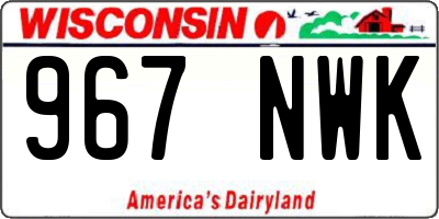WI license plate 967NWK