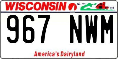 WI license plate 967NWM