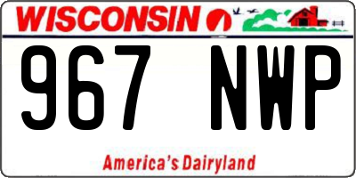 WI license plate 967NWP