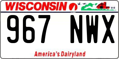 WI license plate 967NWX