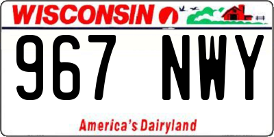 WI license plate 967NWY