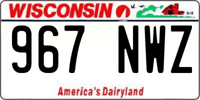 WI license plate 967NWZ