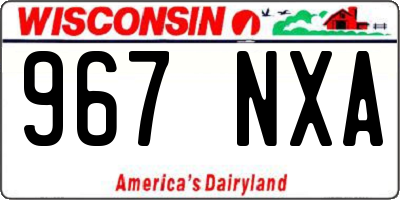 WI license plate 967NXA
