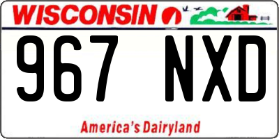 WI license plate 967NXD