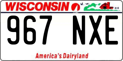 WI license plate 967NXE