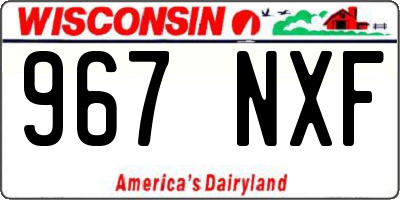 WI license plate 967NXF