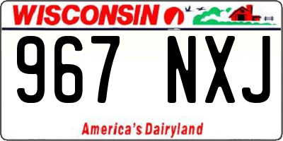 WI license plate 967NXJ