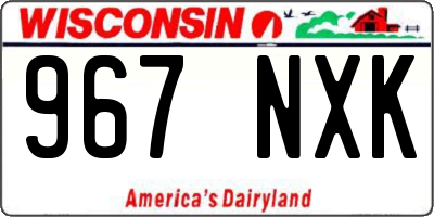 WI license plate 967NXK