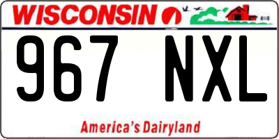 WI license plate 967NXL