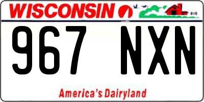 WI license plate 967NXN