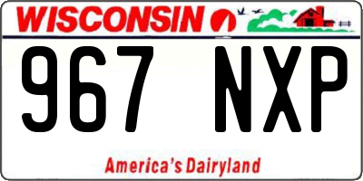 WI license plate 967NXP