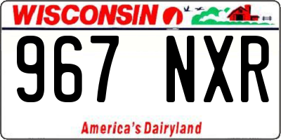 WI license plate 967NXR