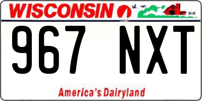 WI license plate 967NXT