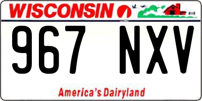 WI license plate 967NXV