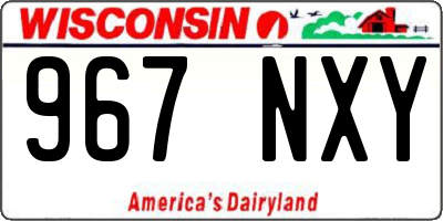 WI license plate 967NXY