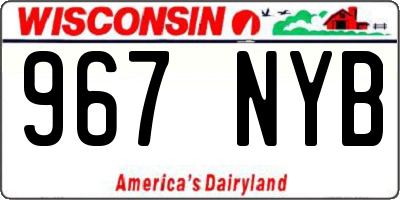 WI license plate 967NYB