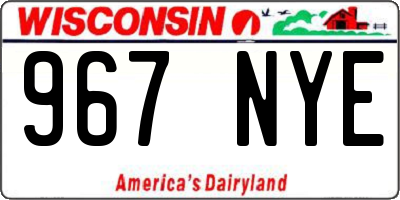 WI license plate 967NYE
