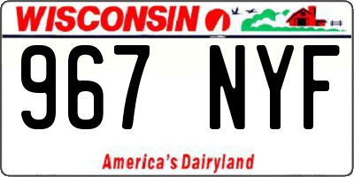 WI license plate 967NYF