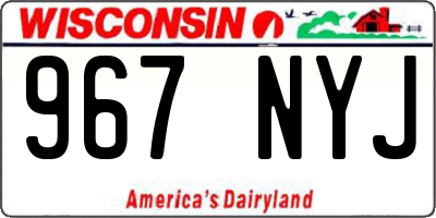 WI license plate 967NYJ