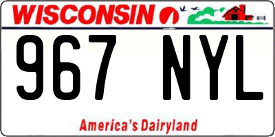 WI license plate 967NYL