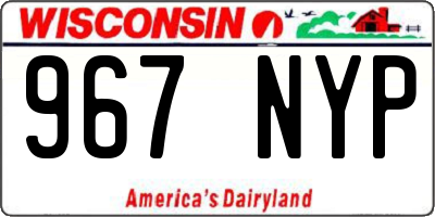 WI license plate 967NYP