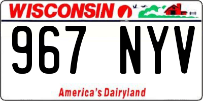 WI license plate 967NYV